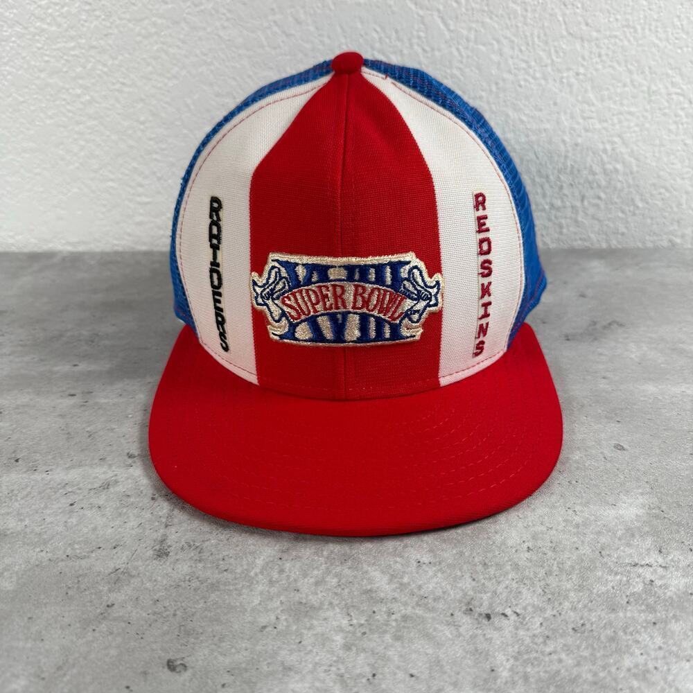 Vintage 1984 Super Bowl XVIII snapback hat oakland raiders vs washington‎ hat